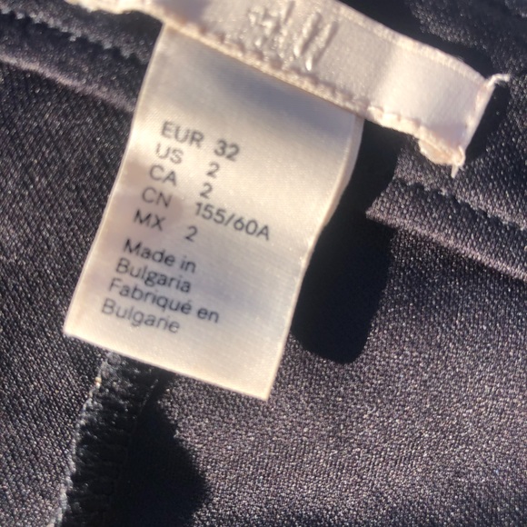 H&M Gold Sparkle Metallic Fully Lined Pants Zip & Button Side Stretch Women’s 2 - Picture 5 of 7